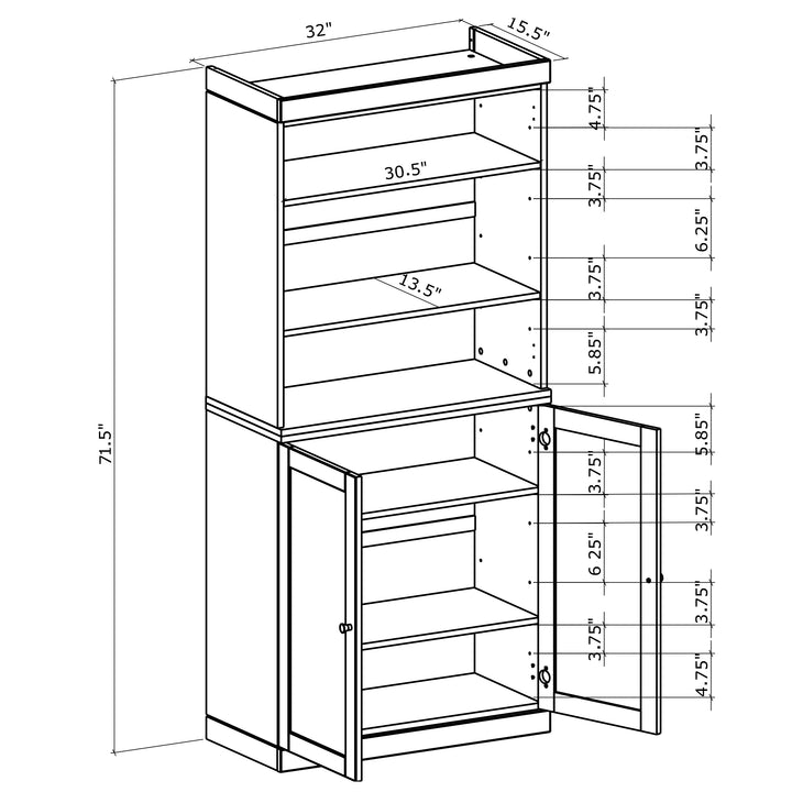 32" Oak Cabinet Dimensions