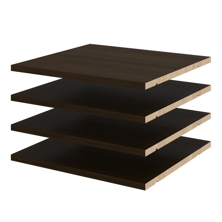 100% Solid Wood Set of 4 Small Shelves with Pegs ONLY for Kyle Wardrobes
