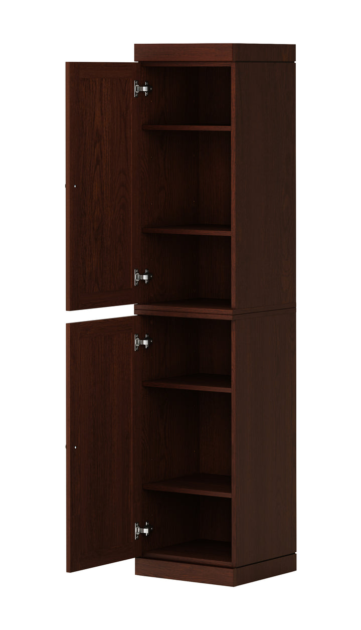 Premium 100% Solid European Oak Hardwood Bathroom Storage Cabinet with Shaker Doors – 16" Wide, 71.5" Tall