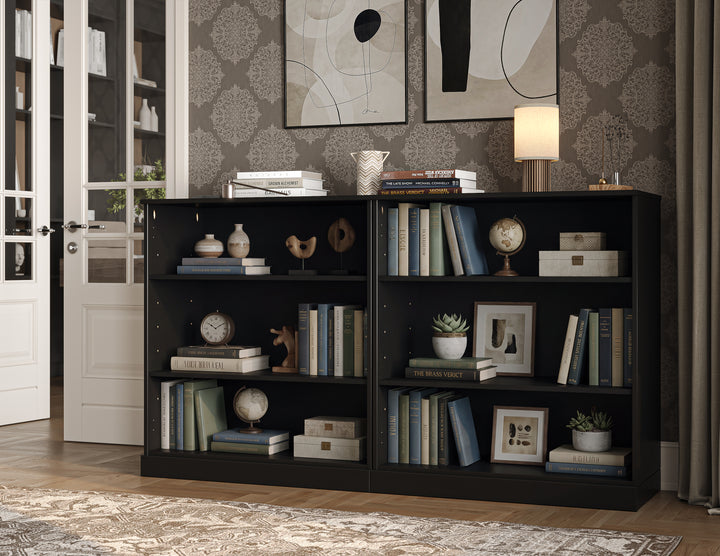 100% Solid Wood 6-Shelf Bookcase Cabinet with Open Storage and Adjustable Shelves, Display Bookshelf, 64" W x 35.75" H