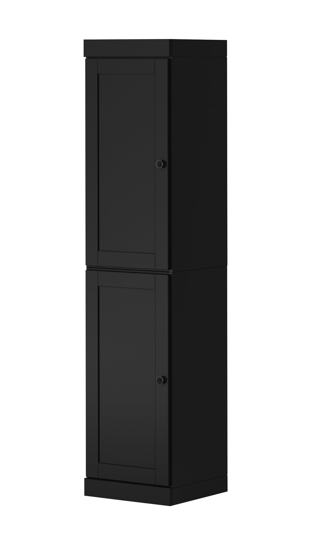 100% Solid Wood 16.5" Pantry Cabinet, 2 Shaker Wood Doors