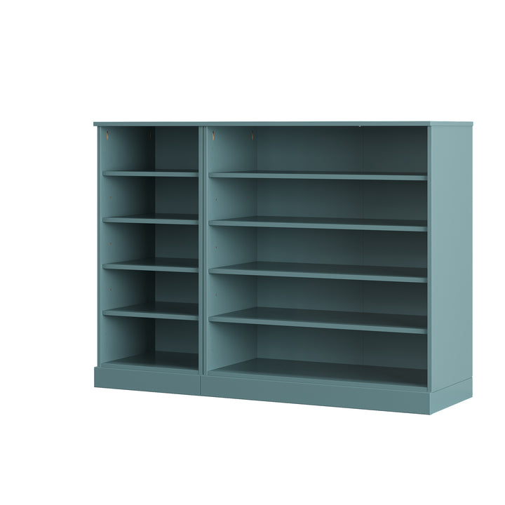 100% Solid Wood Open Shoe Storage Cabinet with Adjustable Shelves, Space Saving Modular Entryway Organizer, 48.5" W x 35.75" H