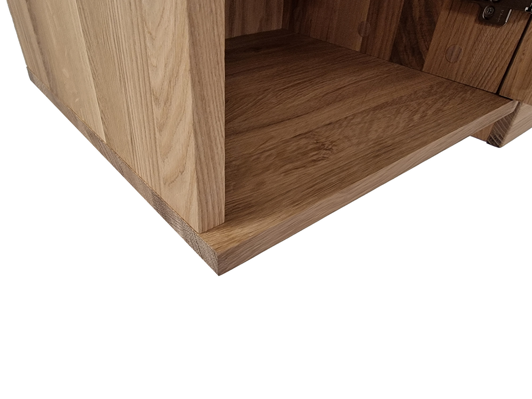 Premium 100% Solid European Oak Hardwood Bathroom Storage Cabinet with Shaker Doors – 32" Wide, 71.5" Tall