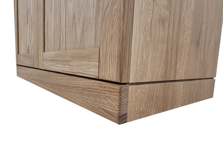 Premium 100% Solid European Oak Hardwood Bathroom Storage Cabinet with Shaker Doors – 32" Wide, 71.5" Tall