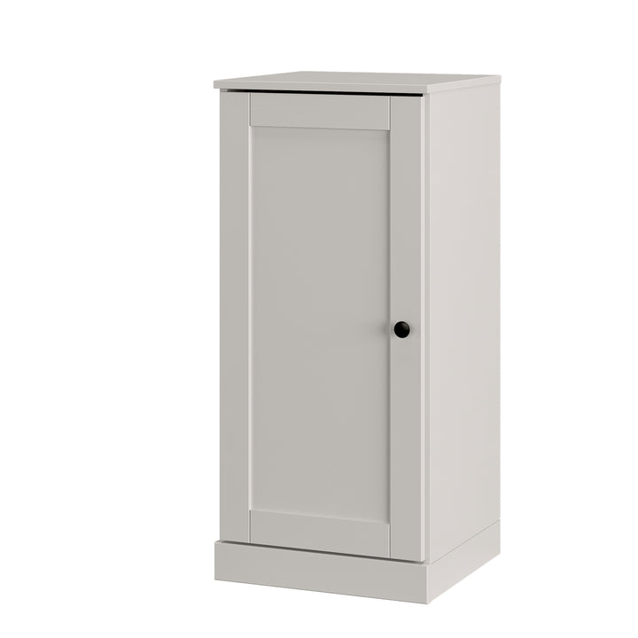 100% Solid Wood Narrow Shoe Storage Cabinet with Shaker Door, Adjustable Shelves, Space Saving Stackable Organizer, 16.5" W x 35.75" H