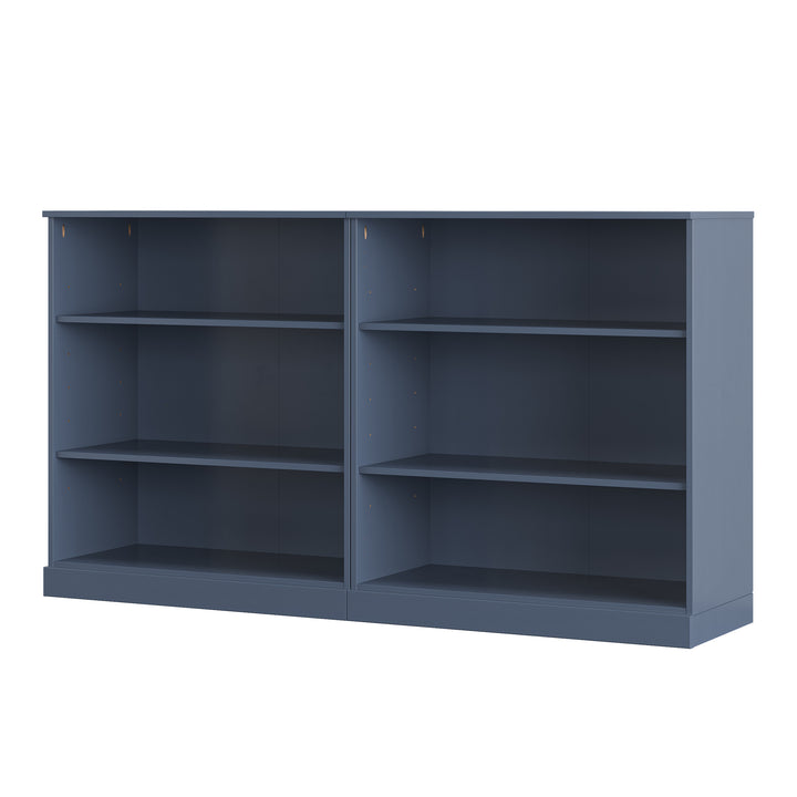 100% Solid Wood Freestanding Modular 6-Shelf Bookcase Cabinet with Open Adjustable Shelves, Display Storage Bookshelf, 64" W x 35.75" H