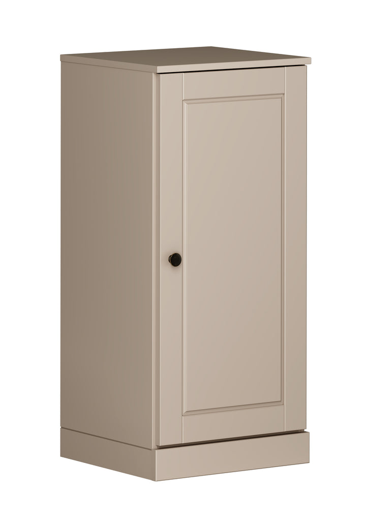 100% Solid Wood Bathroom Storage Cabinet, Raised Panel Door, 2 Drawers, Adjustable Shelves, 16.5" Wide, 35.75" Tall
