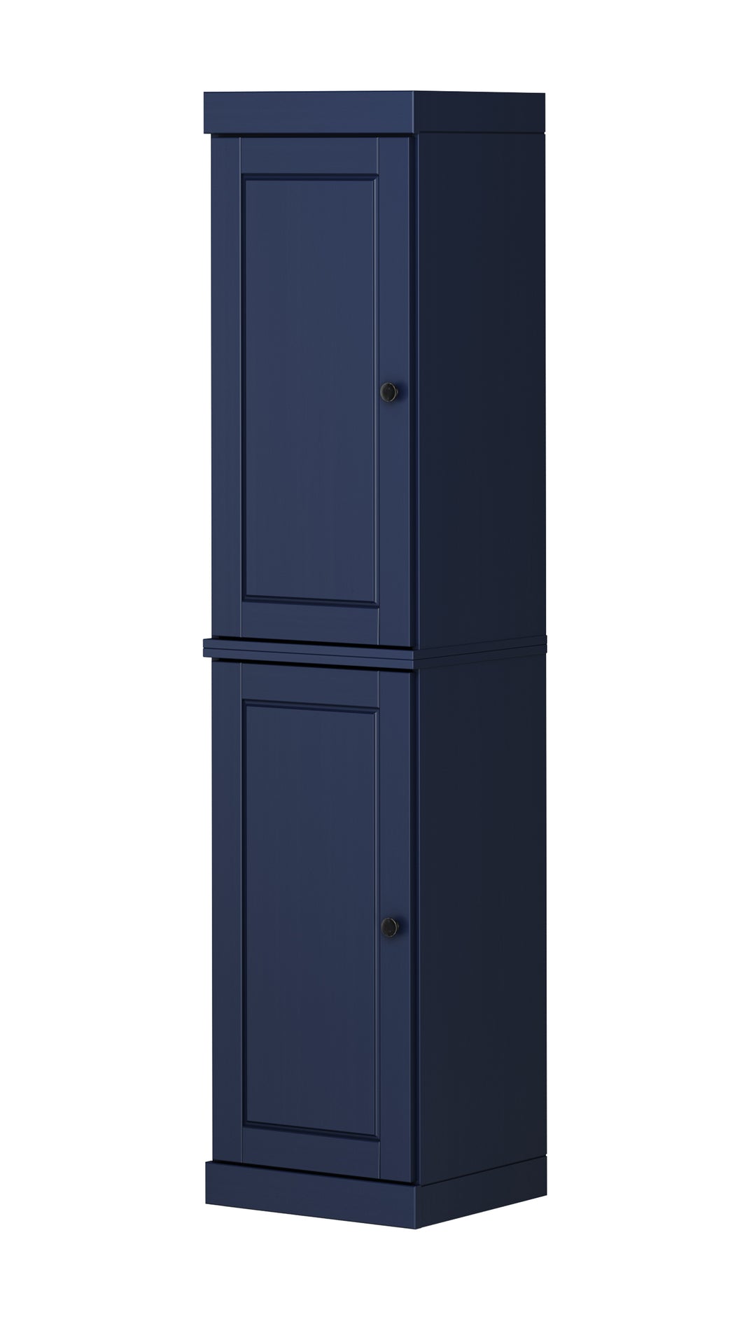 100% Solid Wood 16.5" Pantry Cabinet, 2 Raised Panel Wood Doors