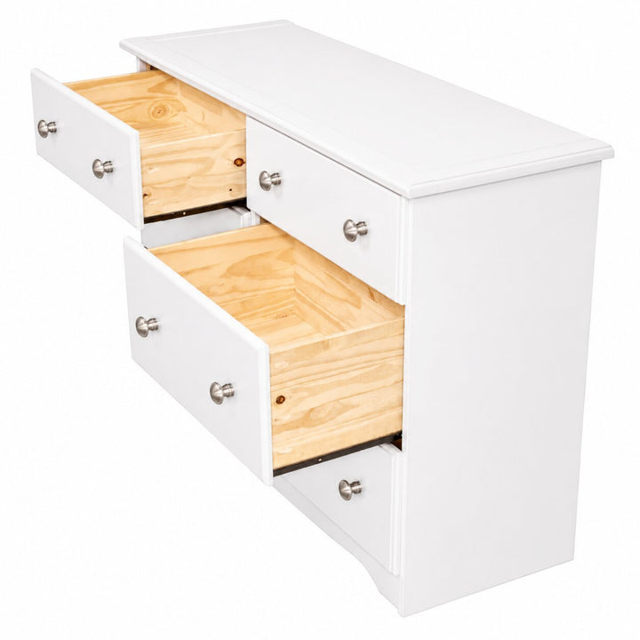 100% Solid Wood 6-Drawer Double Dresser with Metal Knobs