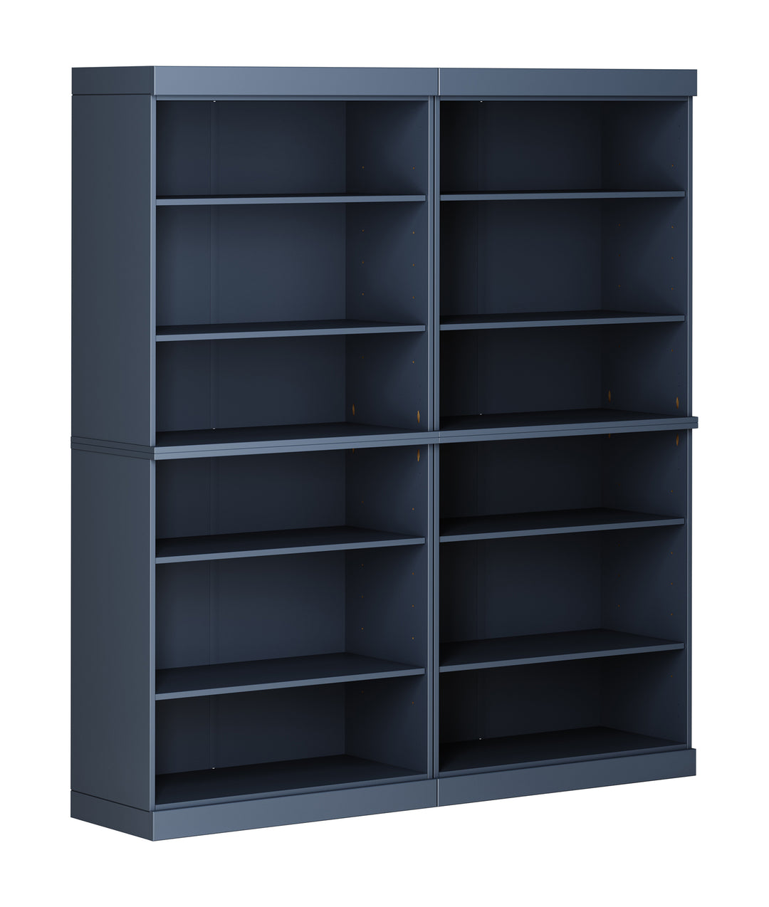 100% Solid Wood Tall Modular Bookcase Cabinet with 12 Adjustable Shelves, Open Display Storage Bookshelf, 64" W x 71.5" H