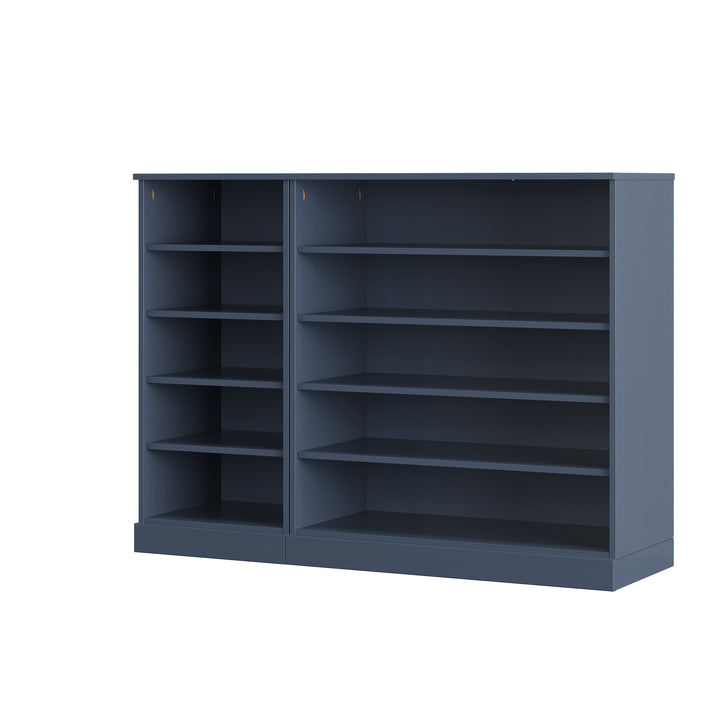 100% Solid Wood Open Shoe Storage Cabinet with Adjustable Shelves, Space Saving Modular Entryway Organizer, 48.5" W x 35.75" H