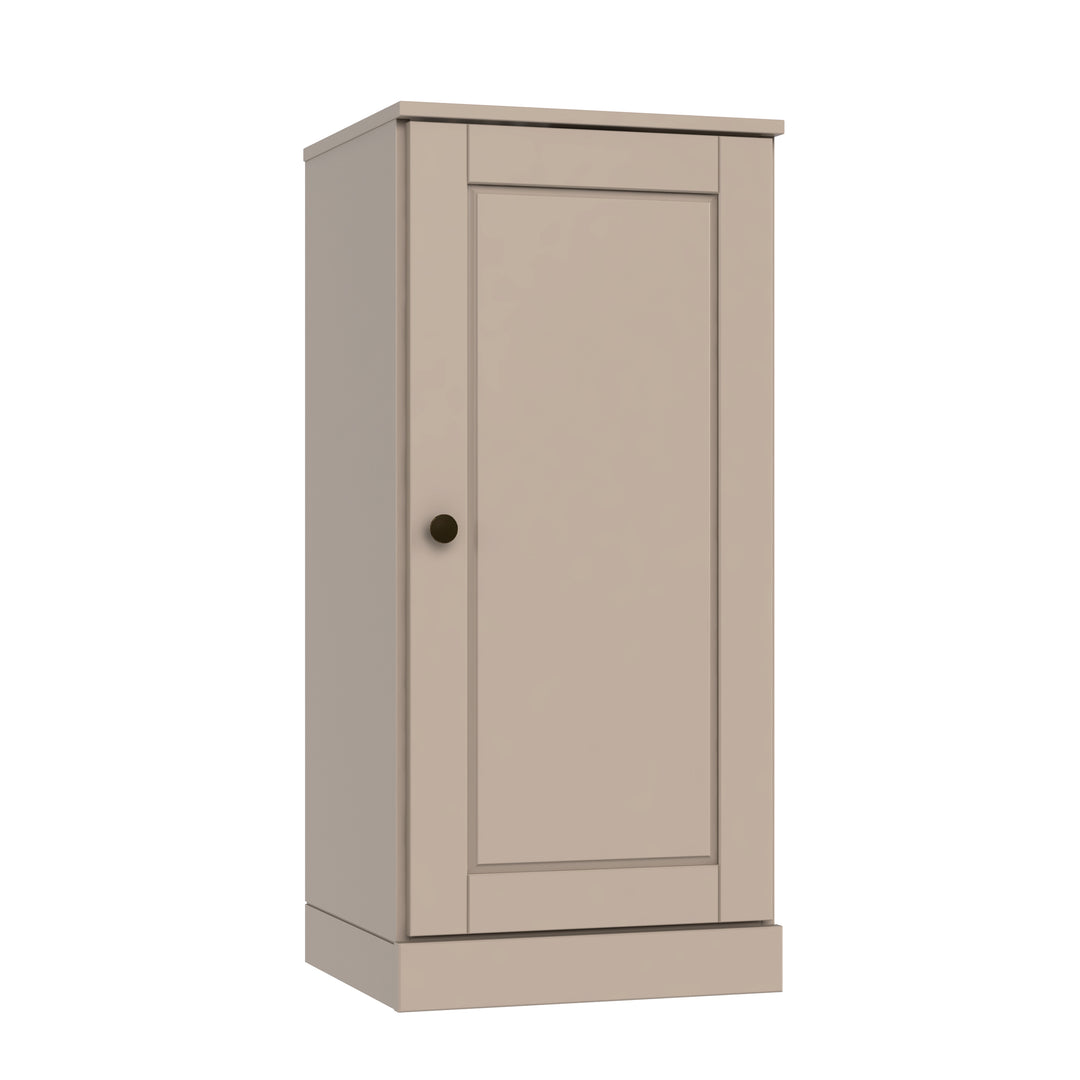 100% Solid Wood Bathroom Storage Cabinet, Raised Panel Door, 4 Drawers, Adjustable Shelves, 16.5" Wide, 35.75" Tall