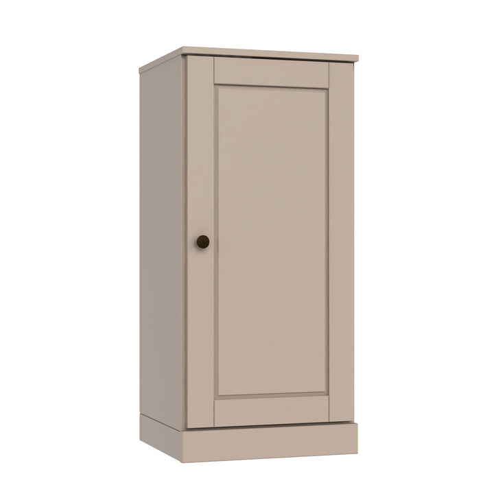 100% Solid Wood Bathroom Storage Cabinet, Raised Panel Door, 4 Drawers, Adjustable Shelves, 16.5" Wide, 35.75" Tall