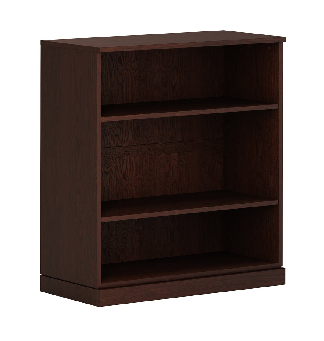Premium 100% Solid European Oak Hardwood 3-Shelf Modular Bookcase – 32" Wide, 35.75" Tall