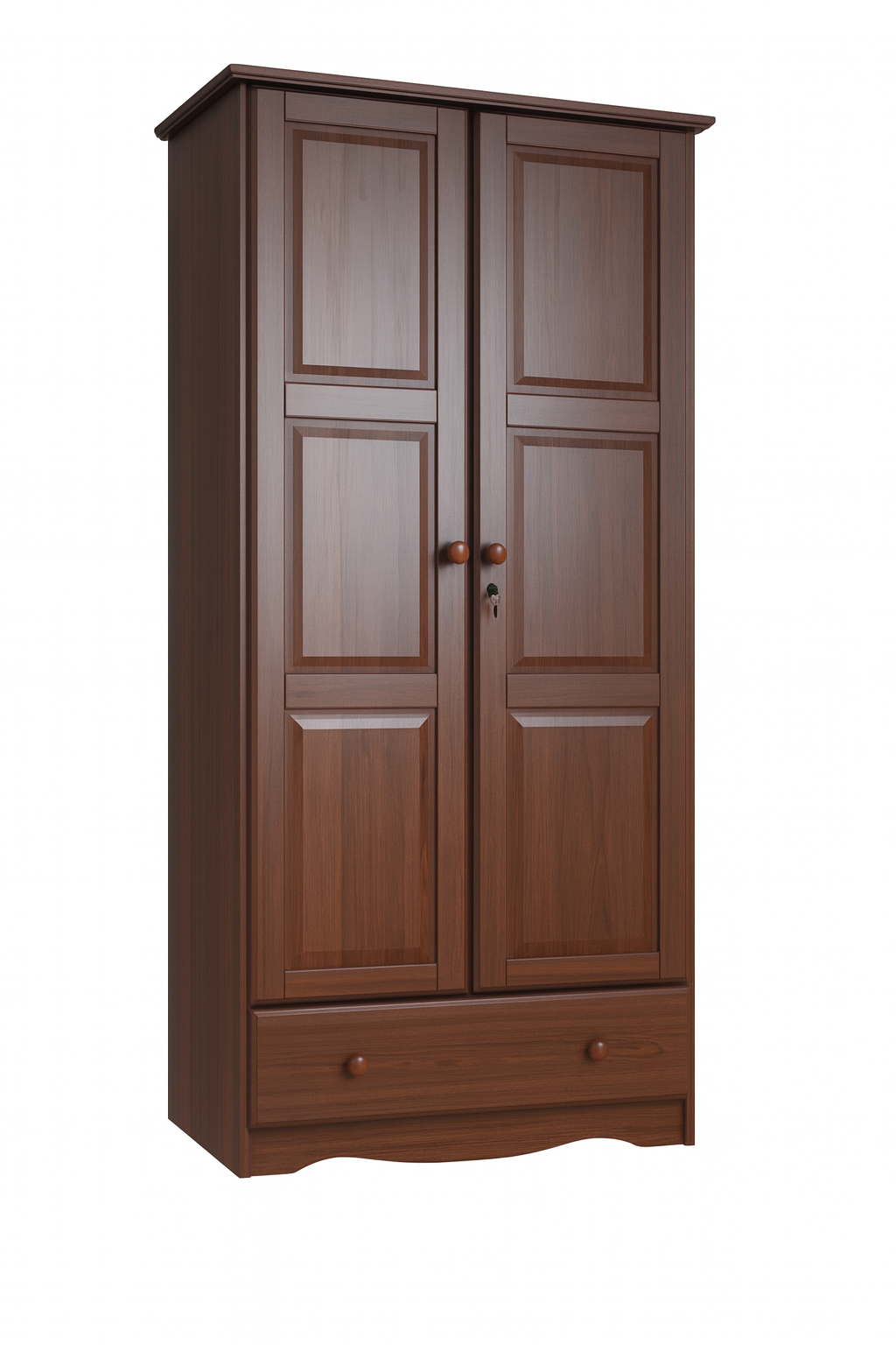 100% Solid Wood Flexible Wardrobe Armoire
