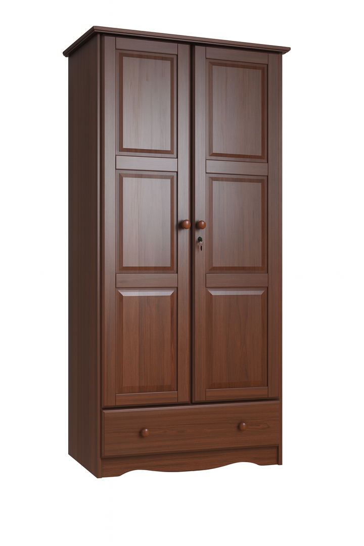 100% Solid Wood Flexible Wardrobe Armoire