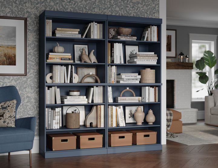 100% Solid Wood 12-Shelf 64" Bookcase, Tall Modular Bookshelf with Adjustable Shelves