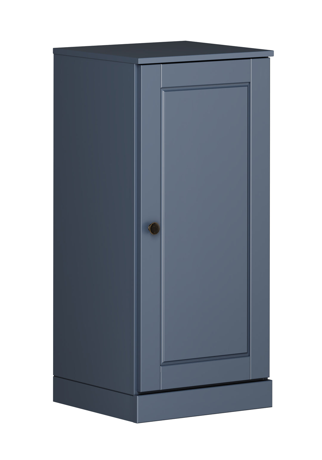 100% Solid Wood Bathroom Storage Cabinet, Raised Panel Door, 2 Drawers, Adjustable Shelves, 16.5" Wide, 35.75" Tall