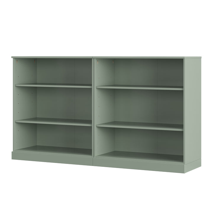 100% Solid Wood Freestanding Modular 6-Shelf Bookcase Cabinet with Open Adjustable Shelves, Display Storage Bookshelf, 64" W x 35.75" H