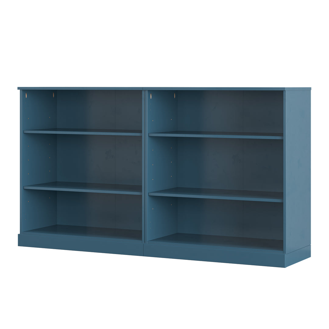 100% Solid Wood Freestanding Modular 6-Shelf Bookcase Cabinet with Open Adjustable Shelves, Display Storage Bookshelf, 64" W x 35.75" H