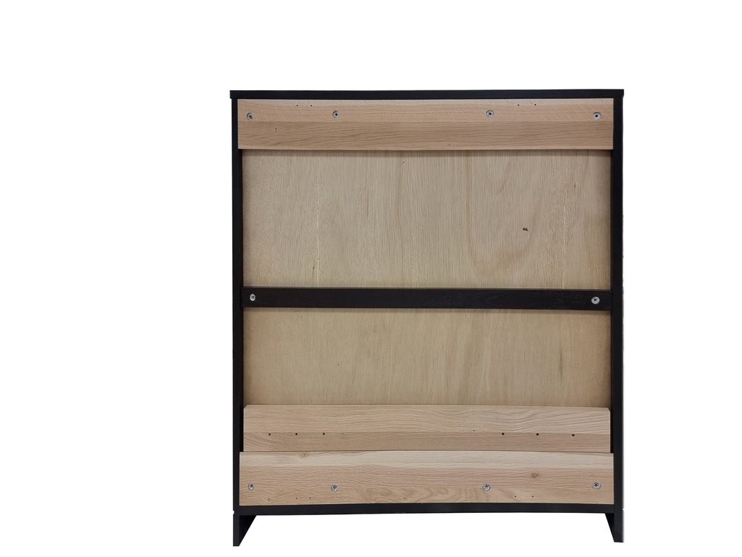 Premium 100% Solid European Oak Hardwood 3-Shelf Modular Bookcase with Tinted Glass Doors – 32" Wide, 35.75" Tall