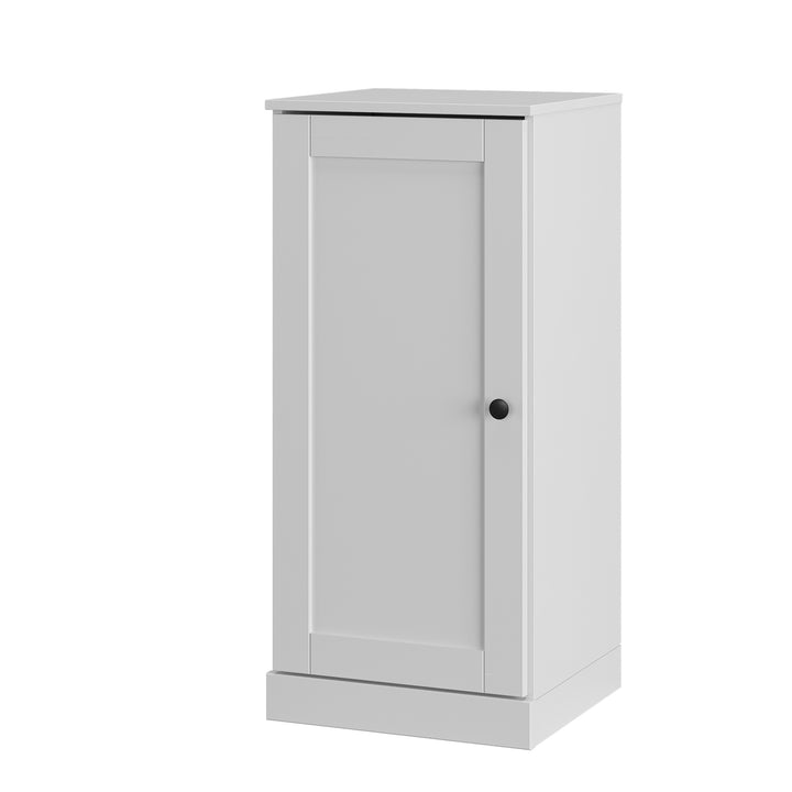 100% Solid Wood Narrow Shoe Storage Cabinet with Shaker Door, Adjustable Shelves, Space Saving Stackable Organizer, 16.5" W x 35.75" H