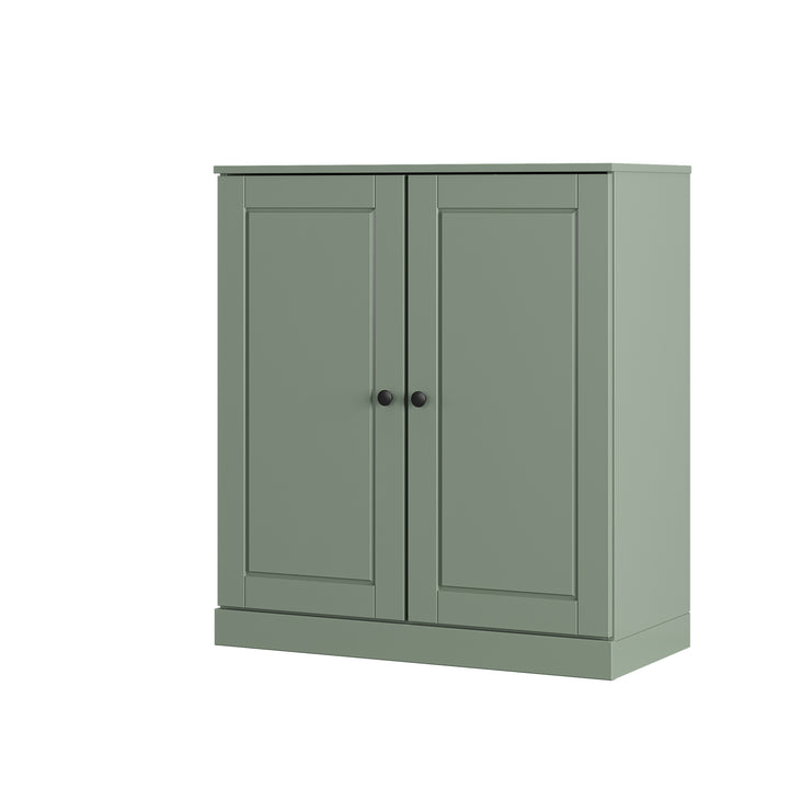 100% Solid Wood Shoe Storage Cabinet with Raised Panel Doors, Adjustable Shelves, Space Saving Stackable Entryway Organizer, 32" W x 35.75" H
