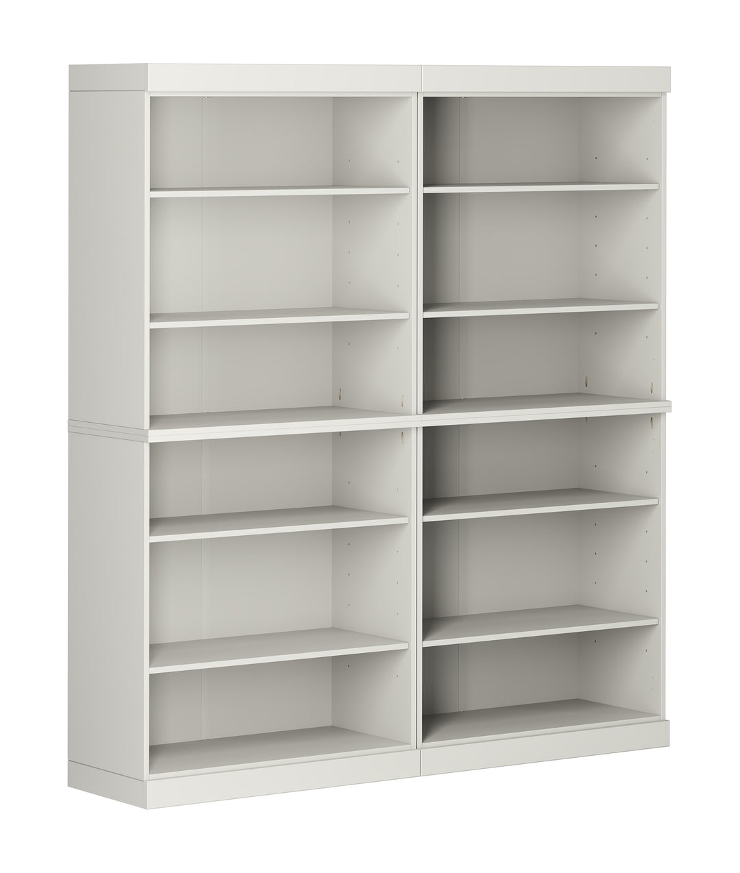 100% Solid Wood Tall Modular Bookcase Cabinet with 12 Adjustable Shelves, Open Display Storage Bookshelf, 64" W x 71.5" H