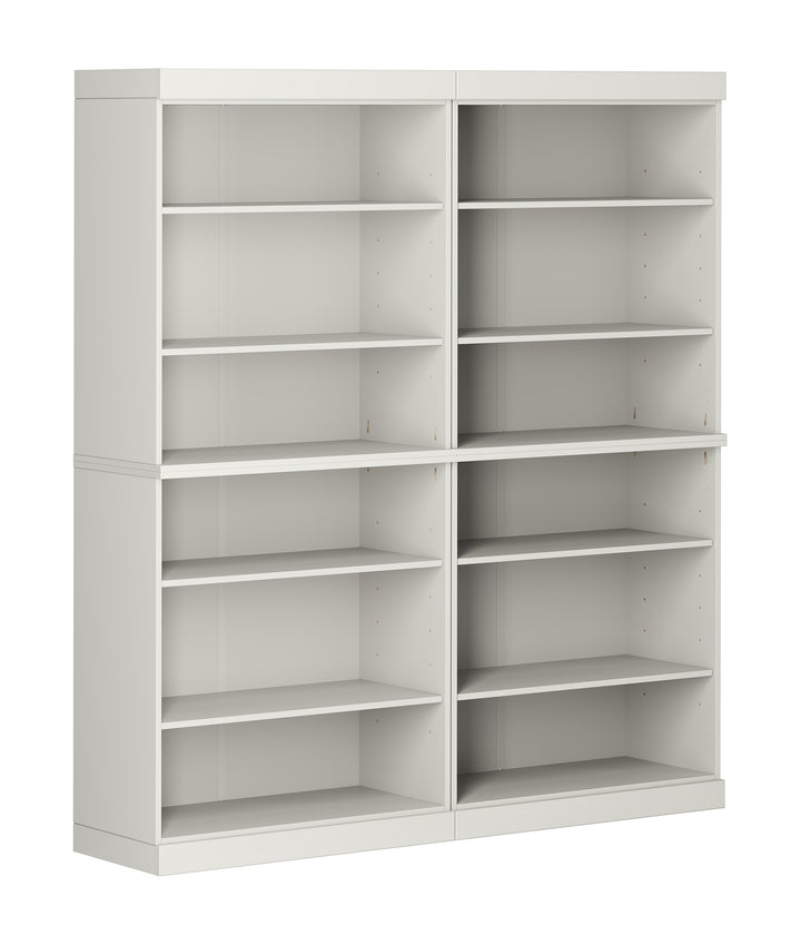 100% Solid Wood Tall Modular Bookcase Cabinet with 12 Adjustable Shelves, Open Display Storage Bookshelf, 64" W x 71.5" H