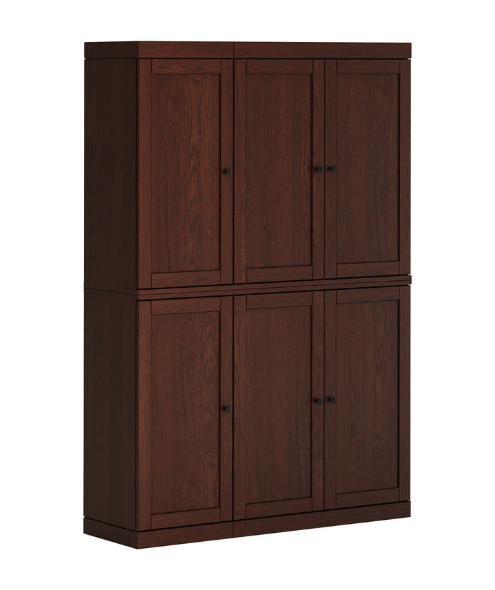 Premium 100% Solid European Oak Hardwood Modular Dining Room Cabinet with Shaker Doors – 48" Wide, 71.5" Tall