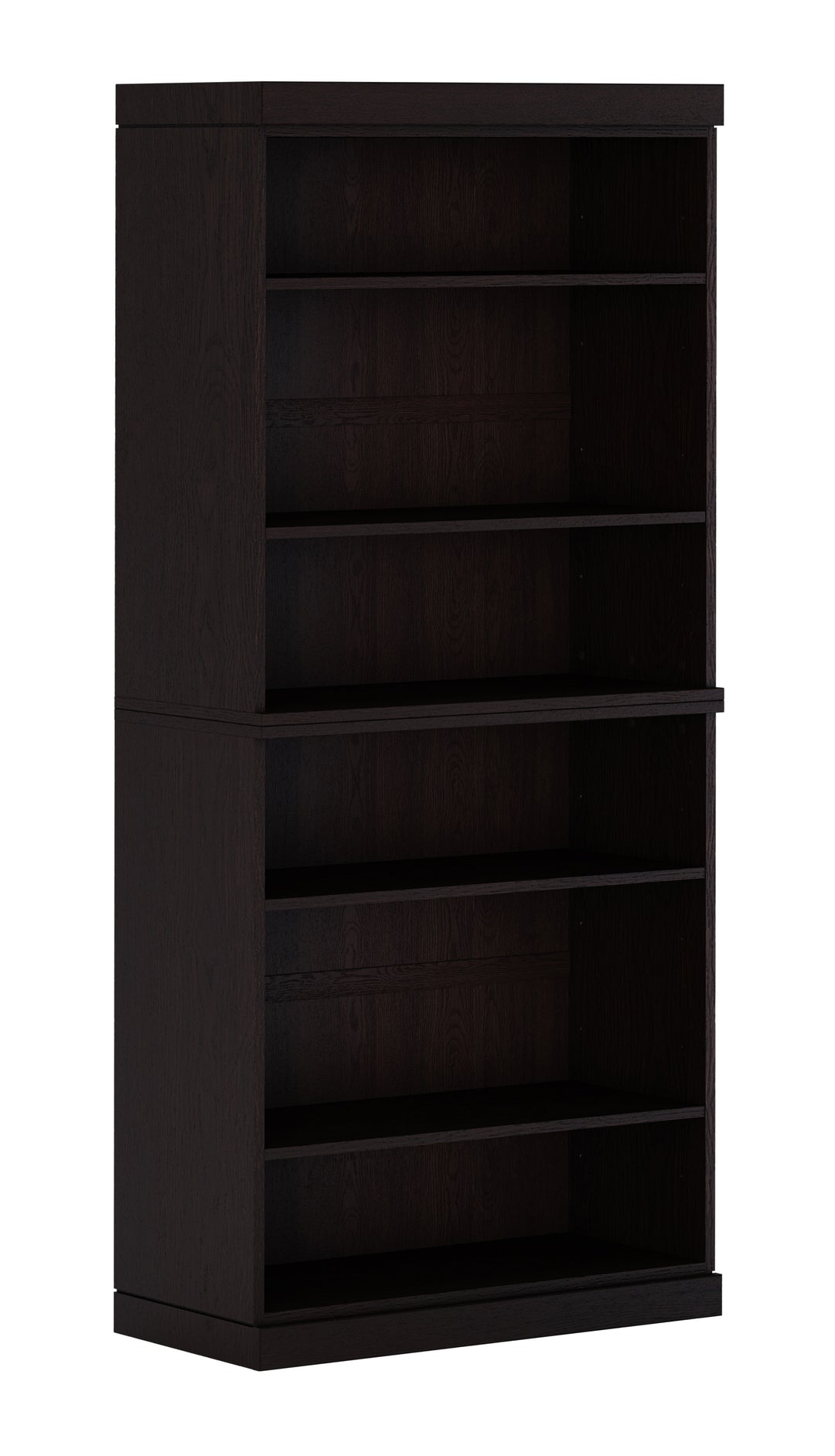 Premium 100% Solid European Oak Hardwood 6-Shelf Modular Bookcase – 32" Wide, 71.5" Tall