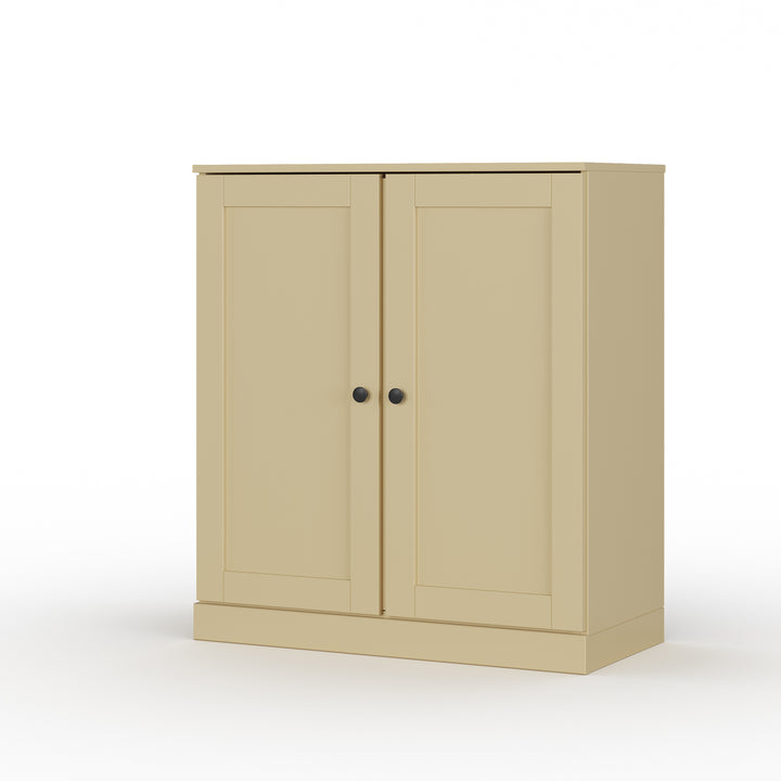 100% Solid Wood 32" Bathroom Cabinet with Shaker Wood Doors, 2-Drawers