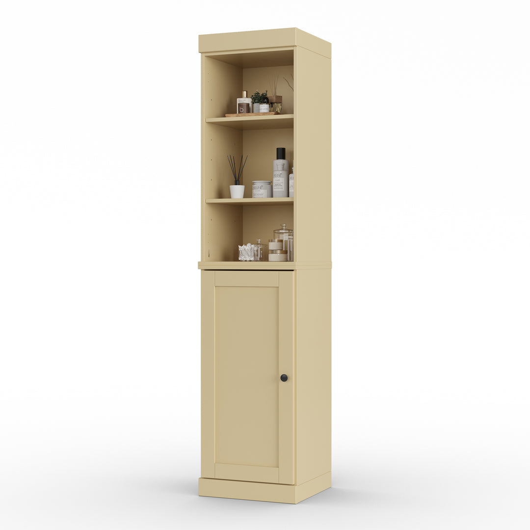 100% Solid Wood 16.5" Tall Bathroom Storage Cabinet , Shaker Door, Adjustable Shelves