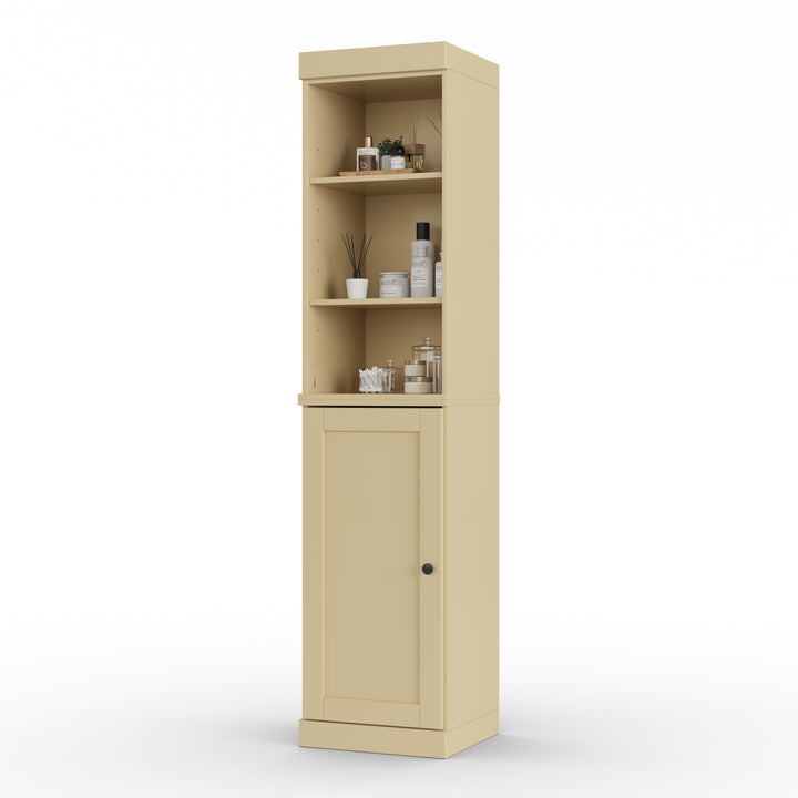 100% Solid Wood 16.5" Tall Bathroom Storage Cabinet , Shaker Door, Adjustable Shelves