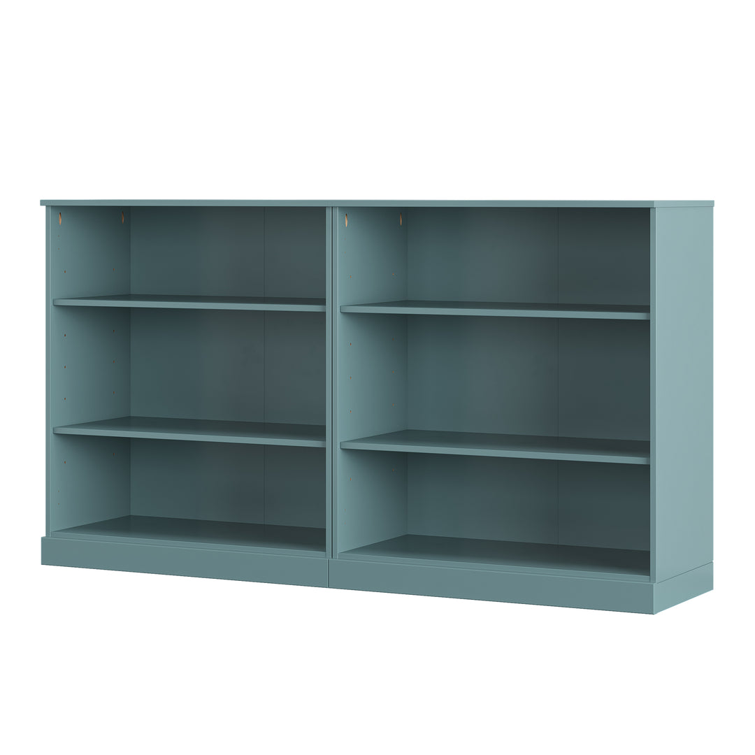 100% Solid Wood 6-Shelf Bookcase Cabinet with Open Storage and Adjustable Shelves, Display Bookshelf, 64" W x 35.75" H