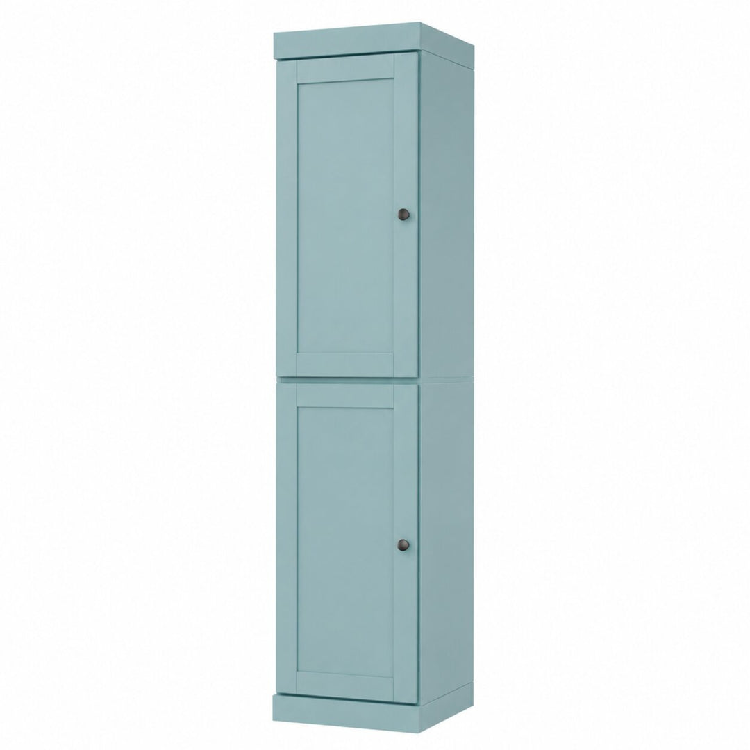 100% Solid Wood Tall Freestanding Modular Bathroom Linen Storage Cabinet with Shaker Doors, 4 Drawers, Adjustable Shelves, 16.5" W x 71.5" H