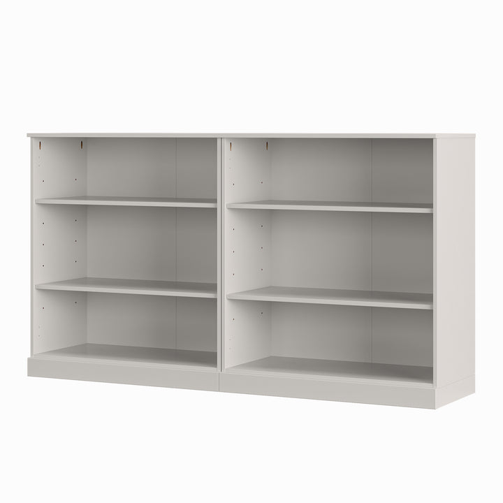 100% Solid Wood 6-Shelf Bookcase Cabinet with Open Storage and Adjustable Shelves, Display Bookshelf, 64" W x 35.75" H