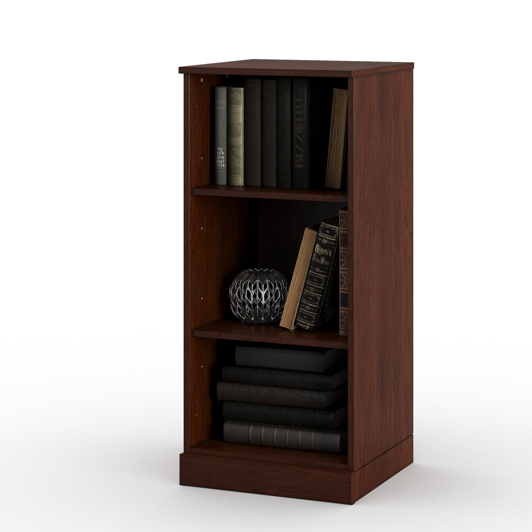 Premium 100% Solid European Oak Hardwood 3-Shelf Modular Bookcase – 16" Wide, 35.75" Tall