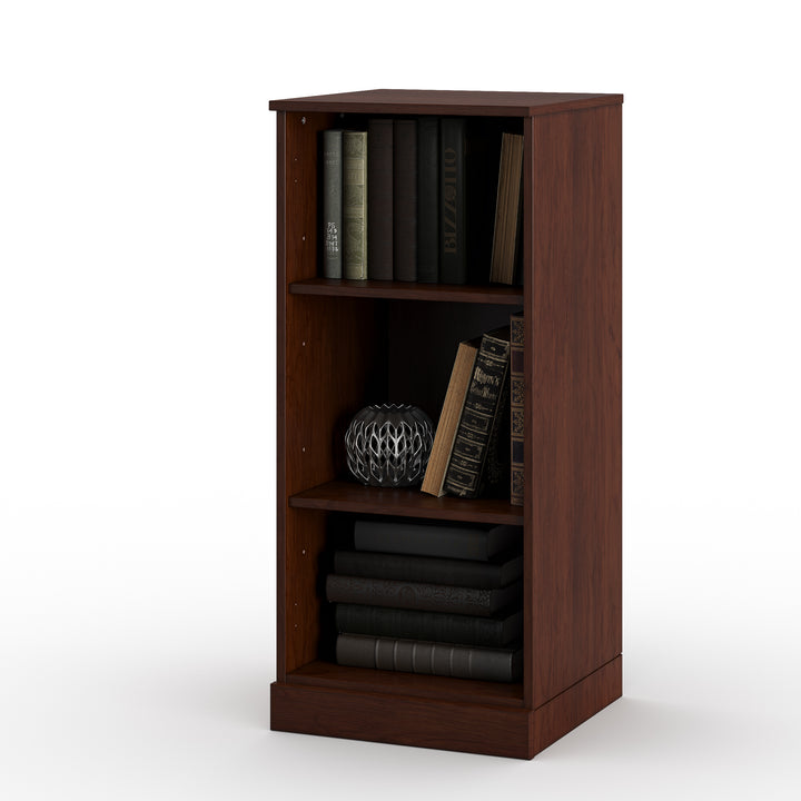 Premium 100% Solid European Oak Hardwood 3-Shelf Modular Bookcase – 16" Wide, 35.75" Tall