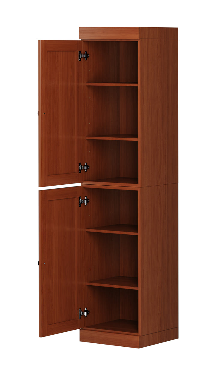 100% Solid Wood 16.5" Pantry Cabinet, 2 Shaker Wood Doors