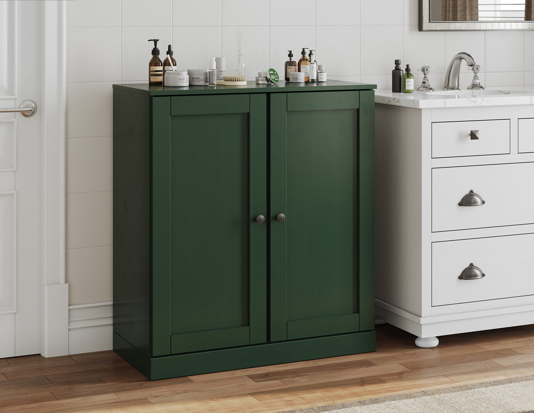 100% Solid Wood 32" Bathroom Cabinet with Shaker Wood Doors