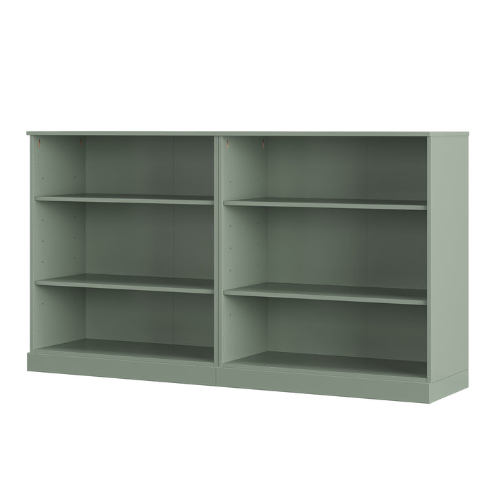 100% Solid Wood 6-Shelf Bookcase Cabinet with Open Storage and Adjustable Shelves, Display Bookshelf, 64" W x 35.75" H