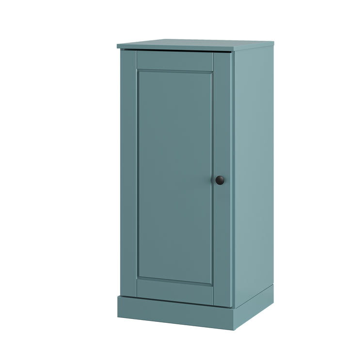 100% Solid Wood Narrow Shoe Storage Cabinet with Raised Panel Door, Adjustable Shelves, Space Saving Stackable Organizer, 16.5" W x 35.75" H