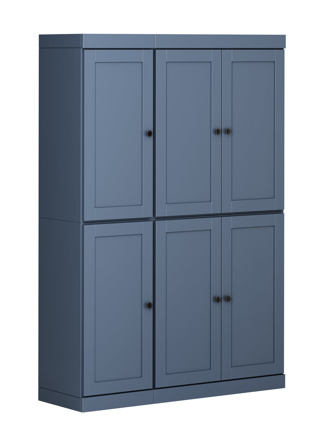 100% Solid Wood 48.5" Pantry Cabinet, Shaker Wood Doors
