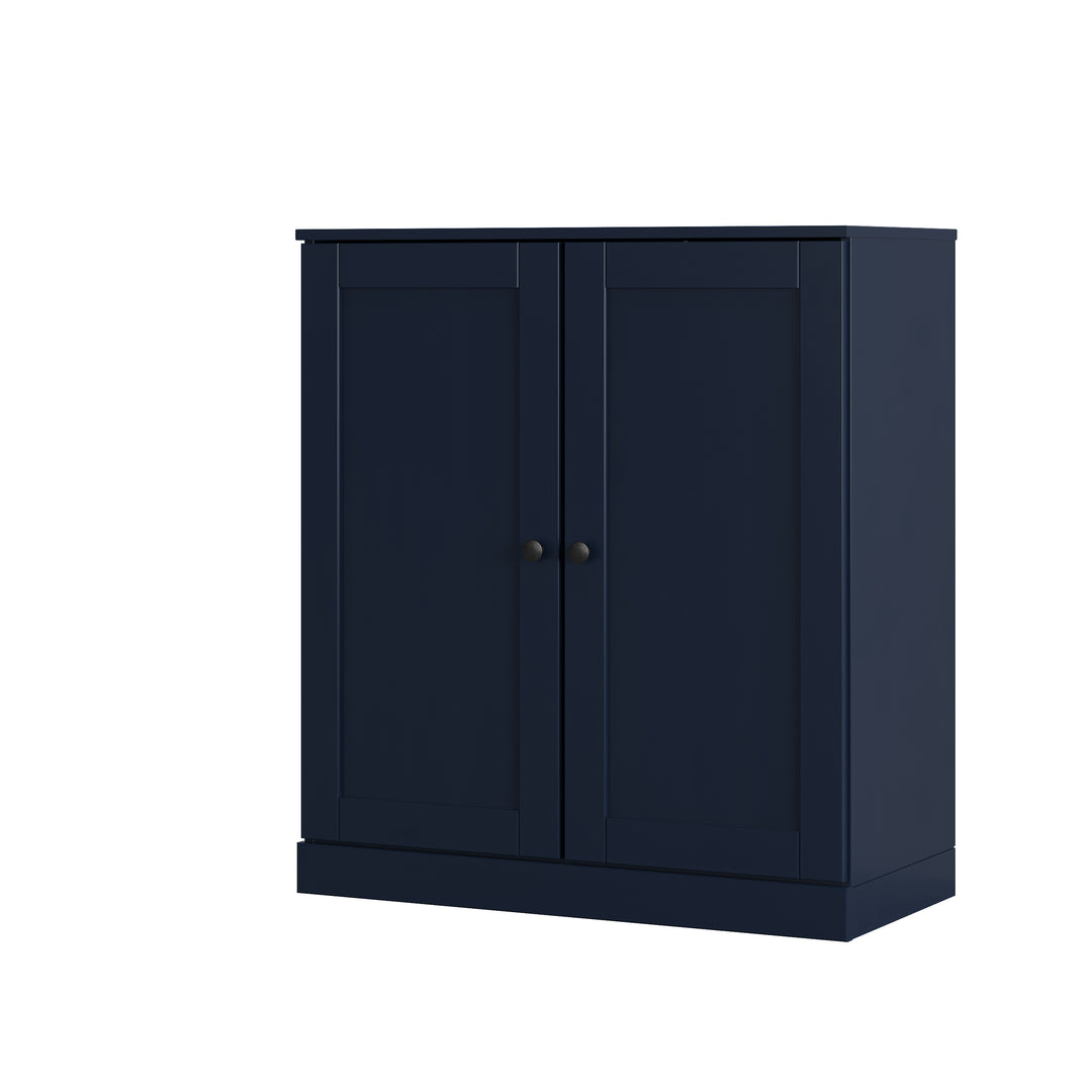 100% Solid Wood Shoe Storage Cabinet with Shaker Doors, Adjustable Shelves, Space Saving Stackable Entryway Organizer, 32" W x 35.75" H