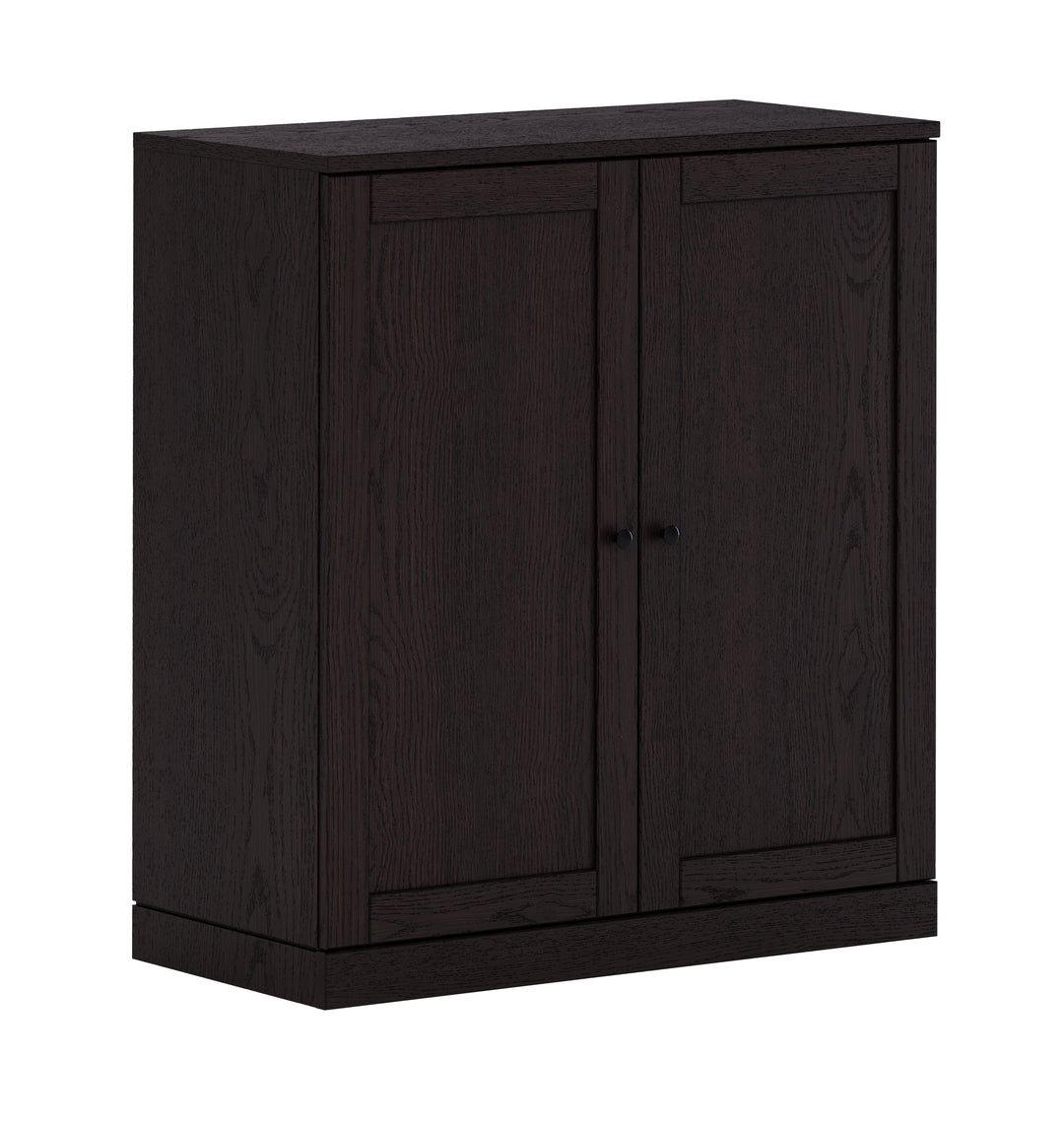 Premium 100% Solid European Oak Hardwood 3-Shelf Modular Bookcase with Shaker Doors – 32" Wide, 35.75" Tall