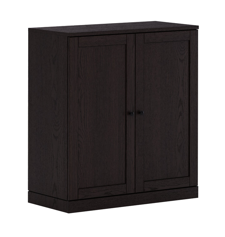 Premium 100% Solid European Oak Hardwood 3-Shelf Modular Bookcase with Shaker Doors – 32" Wide, 35.75" Tall