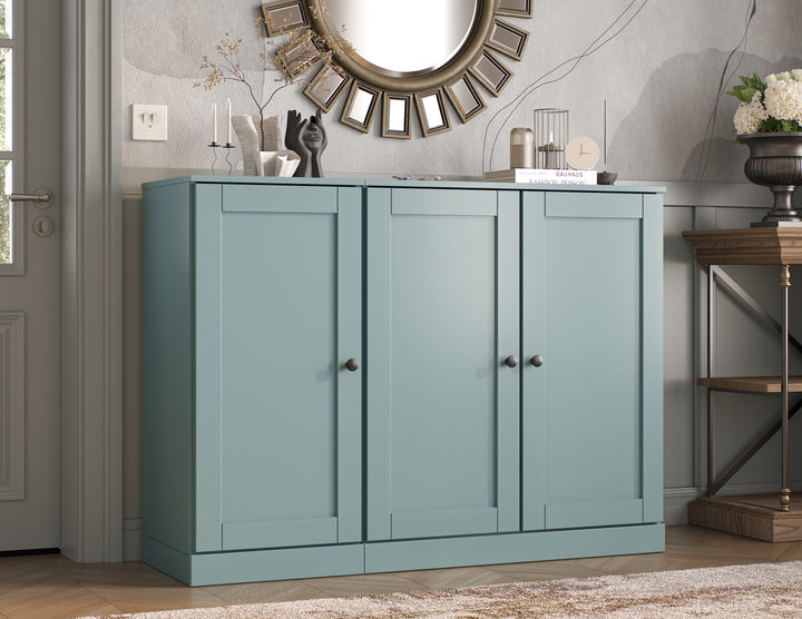 100% Solid Wood Shoe Storage Cabinet with Shaker Doors, Adjustable Shelves, Space Saving Modular Entryway Organizer, 48.5" W x 35.75" H