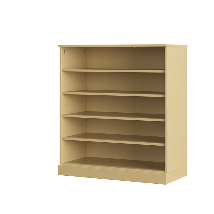 100% Solid Wood Open Shoe Storage Cabinet with Adjustable Shelves, Space Saving Stackable Entryway Organizer, 32" W x 35.75" H