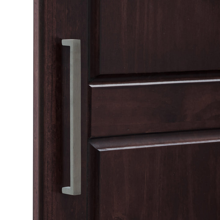 100% Solid Wood 3-Door Wardrobe Armoire with Mirrored Doors, Bedroom Closet Storage - Cosmo Collection